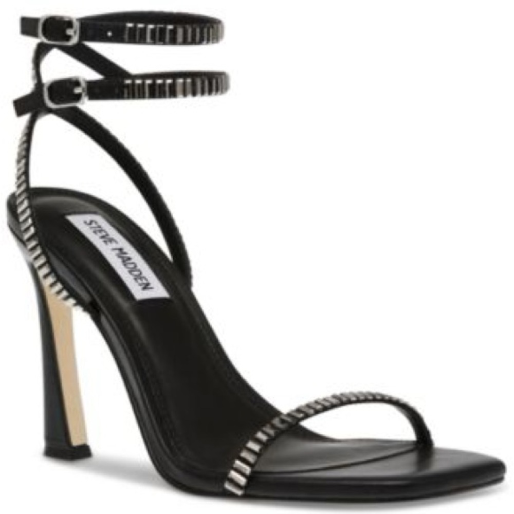 NIB Steve Madden Black Thierry Heels Size 8.5